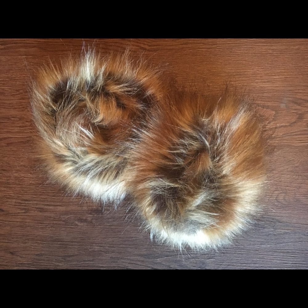 Furry boot cuffs